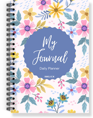 INKLICK Daily Planner Journal Undated, Plan Your Day, Manage to-do List (P2) A5 Diary Rule 144 Pages(Multicolor)