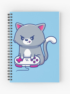 TheHackStore Kitty Gaming A5 Notebook Ruled 200 Pages(Multicolor)
