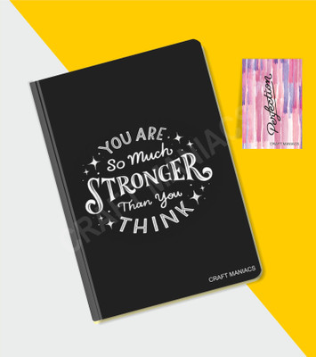 craft maniacs GLUEBIND DIARY A5 Diary RULED 100 Pages(Multicolor)