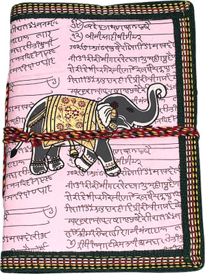 Diwam handicrafts HAND PRINTED DIARY COLLECTION A7 Diary Unruled Pages 42 Pages(Pink)