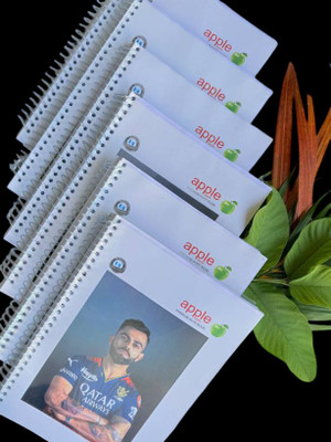 Gospiral Handmade A4 Notebook Unruled 200 Pages(White, Multicolor, Pack of 6)