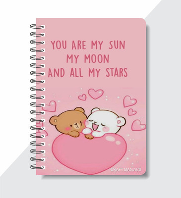craft maniacs MILK & MOCHA 2023 COLLECTION A5 Notebook RULED 160 Pages(Multicolor)