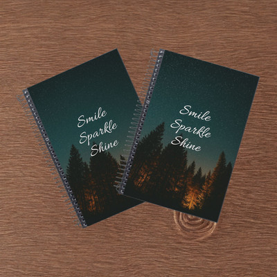 KG Spiral Notebook A5 Diary Unruled 144 Pages(Green, Pack of 2)