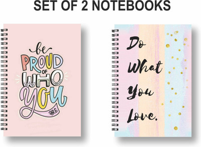 ROT RIX combo of 2 Notebooks A5 Diary Ruled 144 Pages(Multicolor, Pack of 2)