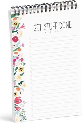 Inkdotpot Spiral Binding Notepad Regular Planner Unruled 50 Pages(Multicolor)