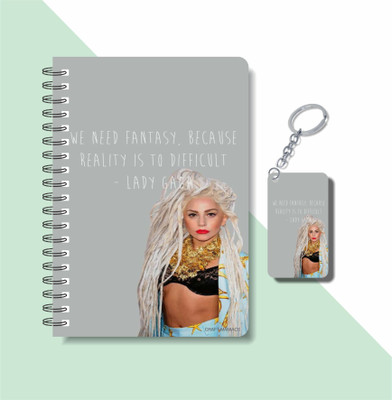 craft maniacs LADY GAGA 2023 NOTEBOOK COLLECTION A5 Notebook RULED 160 Pages(White)