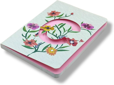 CRAFTOPIX Initial (C) Alphabet Lasercut Diary Soft Bound B6 Diary Ruled 192 Pages(Multicolor)