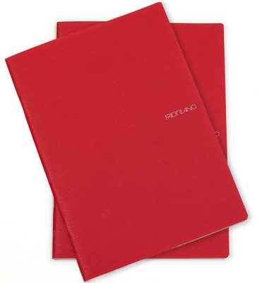 Fabriano Ecoqua A4 Staple Bound A4 Note Book Lined 40 Pages(Cherry (Red), Pack of 2)