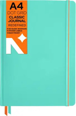 NEORAH - Dot Grid Journal Notebook - 110 GSM - Office Hardcover Notebook - A4 Notebook DOTTED 160 Pages(TEAL)