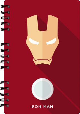 CREATIVE CONVERT Iron Man A5 Notebook RULED 160 Pages(Multicolor)