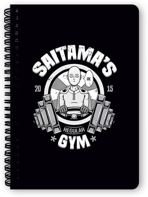Goku Ki Dukan One Punch Man Anime Notebook |Free Stickers A5 Diary Unruled 150 Pages(Mulitcolour)