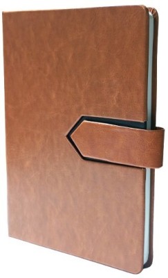 Prizma Promotions Magnetic Closure A5 Diary Single Line 192 Pages(Brown)