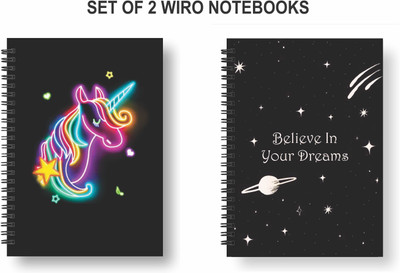 Papco Notebooks A5 Diary Ruled 144 Pages(Multicolor, Pack of 2)