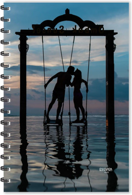ESCAPER Couple With Frame (Ruled - A5 Size) Designer Notebook, Love Notebook, Couple Notebook, Love Slogan Notebook A5 Notebook Ruled 160 Pages(Multicolor)