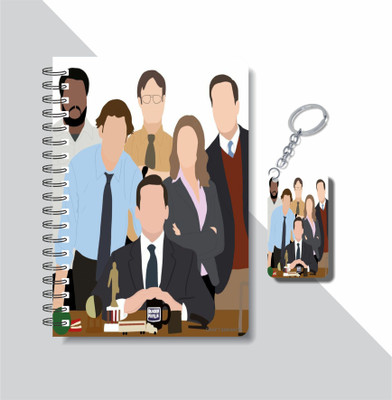 craft maniacs OFFICE SITCOM 2023 DIARY & KEYCHAIN A5 Notebook RULED 120 Pages(Multicolor)
