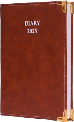 Zoozoartz 2025 New Year 80 GSM Art Paper Printed Cover with a Matte Finish B5 Diary Ruled 160 Pages(Red Plain)