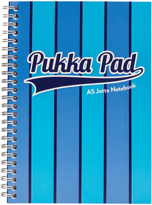 Pukka Pad A5 Size Single Blue Line Vogue Jotta Notepad Notebook Diary Ruled with Margin, 200 pages, Micro Perforated, 80gsm Spiral Wiro Bound, Printed Card Covers A5 Diary Ruled 200 Pages(Blue) Pukka Pad A5 Size Single Blue Line Vogue Jotta Notepad Notebook Diary Ruled with Margin, 200 pages, Micro Perforated, 80gsm Spiral Wiro Bound, Printed Card Covers A5 Diary Ruled 200 Pages(Blue)