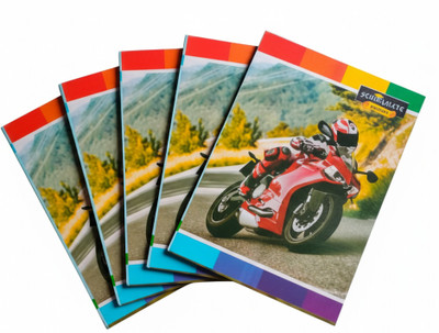 Aditya and krishna copy Recycled Handmade A4 Notebook Rulled 180 Pages(Multicolor, Pack of 5)