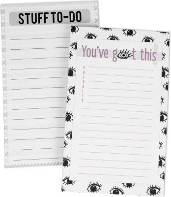 Inkdotpot Daily Planner A5 Planner Unruled 50 Pages(Gray, Pack of 2)