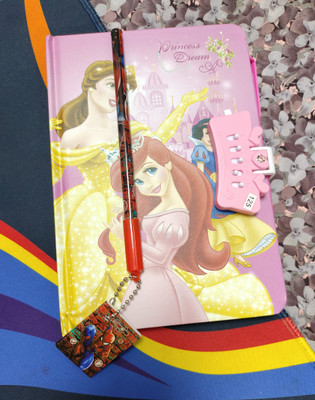 Paper Bear Disney Princess Regular Diary Designer 80 Pages(Dark Pink)