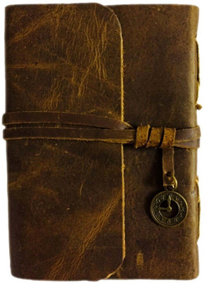 DI-KRAFT Handmade Paper diary A5 Diary unruled 200 Pages(Brown)