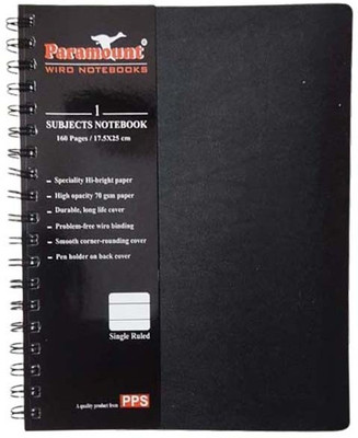PPS SUBJECT A5 Notebook SINGLE 200 Pages(Black)