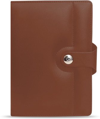 Abstract Collection Designer With Hole Magnate Closer A5 Notebook Single Rule 204 Pages(Brown)