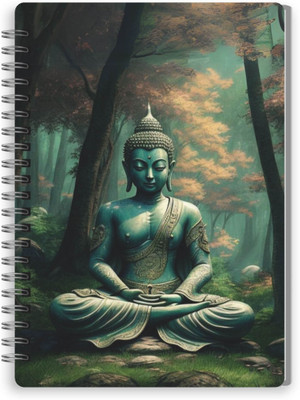 VYBE The Smart Choice Printed Gautam Buddha A5 Note Pad Wiro Finished 100 Pages(Multicolor079)