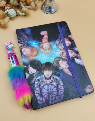 Paper Bear BTS Regular Diary single 60 Pages(Dark Blue, Pack of 2)