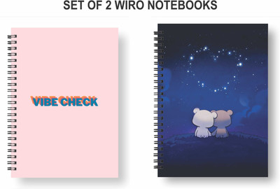 Papco Notebooks A5 Diary Ruled 144 Pages(Multicolor, Pack of 2)
