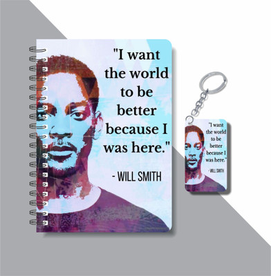 craft maniacs WILL SMITH 2023 DIARY & KEYCHAIN A5 Notebook RULED 120 Pages(Multicolor)