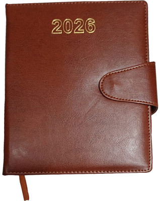 Avni Prints PU Leather Cover Sleek & Stylish 2025 Strap Diary A5 Diary Yes 120 Pages(Maroon)