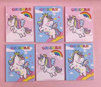 Tera13 unicorn small diary Regular Diary Ruled 40 Pages(Multicolor, Pack of 36)