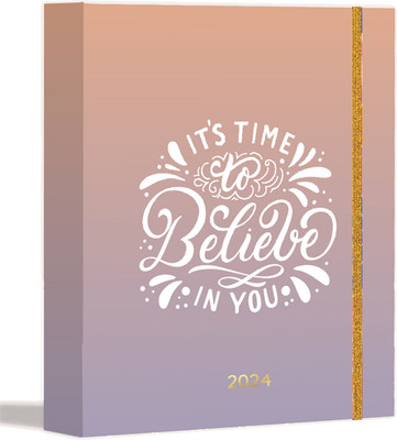 Happywagon 2024 Believe Wiro Wrap Assorted Planner RULED 176 Pages(Multicolor)