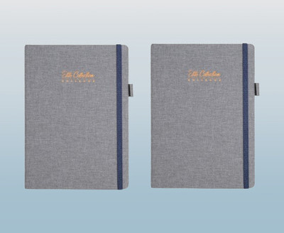 Pragya B5 Classic Diary Notebook Canvas Finish Hard Cover B5 Diary Single Line 192 Pages(Greyish, Pack of 2)