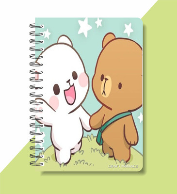 craft maniacs MILK & MOCHA 2023 COLLECTION A5 Notebook RULED 160 Pages(Multicolor)