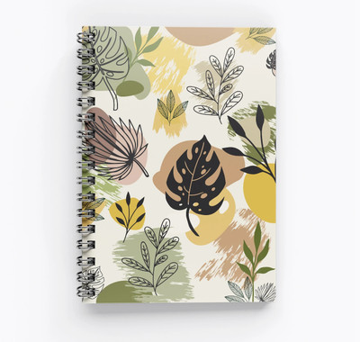 RJPRINTS Nature Leaves Autumn A5 Notebook Unruled 160 Pages(Multicolor)