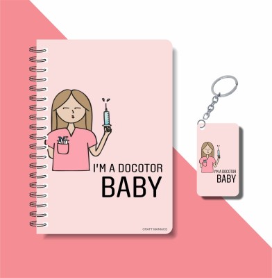 craft maniacs 2023 DOCTOR DIARY + KEYCHAIN A5 Notebook RULED 160 Pages(Multicolor)