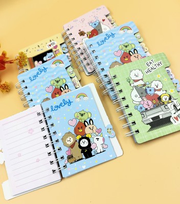 Paper Bear BT21 A5 Diary Designer 60 Pages(Pink, Light Blue, Pack of 6)