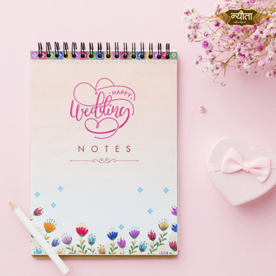 Nyouta Premium glossy card paper A5 Writing Pad Single Ruled. 50 Pages(Purple, Pack of 2)