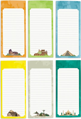 Inkdotpot Notepad Regular Note Pad Unruled 6 Pages(Multicolor, Pack of 6)