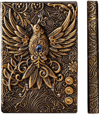 SARJUDAS ENTERPRISE Diary Regular Diary 200 Pages(3D Phoenix Bronze Diary)