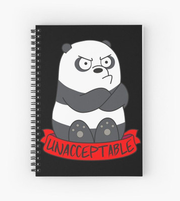 craft maniacs BARE BEARS 2023 COLLECTION A5 Notebook RULED 160 Pages(Multicolor)