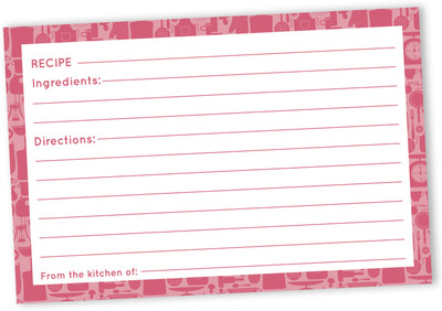 Inkdotpot Recipe Card Regular Planner Unruled 50 Pages(White, Pack of 50)