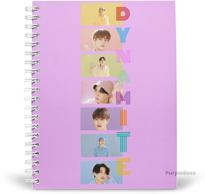 PurpleBees BTS Special Diary A5 Diary Unruled 160 Pages(Multicolor)