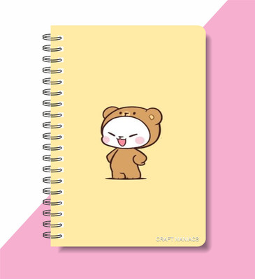 craft maniacs MILK & MOCHA 2023 COLLECTION A5 Notebook RULED 160 Pages(Multicolor)
