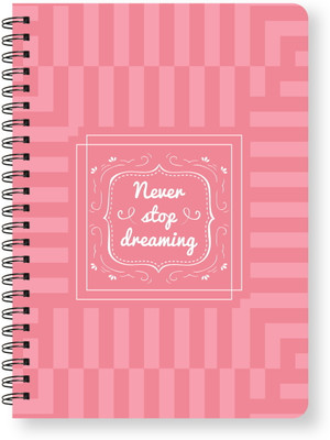 Raptech Spiral-Bound Notebooks, Writing, Students Office School (Never stop Dreaming) A5 Diary Unruled 144 Pages(Multicolor)