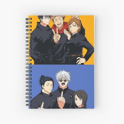craft maniacs JUJUTSU KAISEN NOTEBOOKS A5 Notebook RULED 160 Pages(Multicolor)