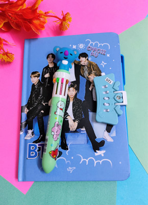 Paper Bear BT21 Regular Diary Designer 80 Pages(Light Blue, Pack of 2)