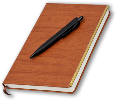 COI Brown Planner Faux Leather New Year Planner to Nourish You Daily Diary with pen A5 Journal Ruled 180 Pages(Brown)